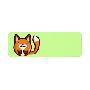 Chibi Fox Return Address Label