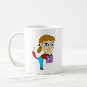 chibi foxy girl coffee mug