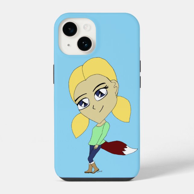 chibi foxy girl  iPhone case (Back)