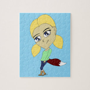 chibi foxy girl  jigsaw puzzle