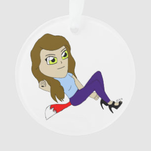chibi foxy girl ornament