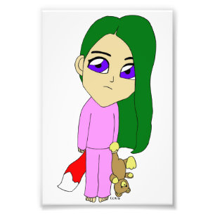 chibi foxy girl photo print