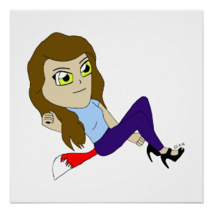 chibi foxy girl     poster