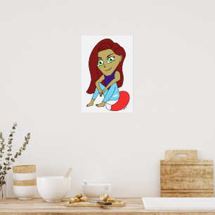 chibi foxy girl poster