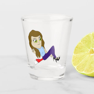 chibi foxy girl shot glass