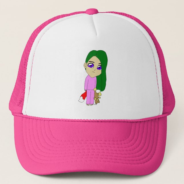 chibi foxy girl trucker hat (Front)