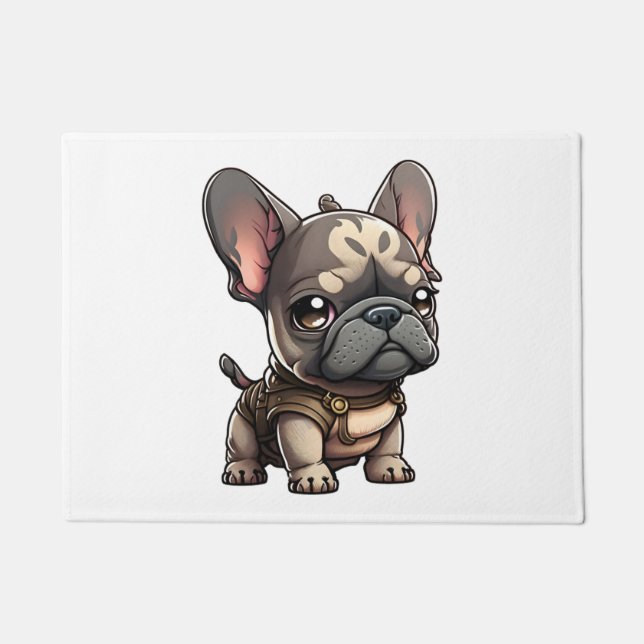 Chibi French Bulldog Doormat (Front)