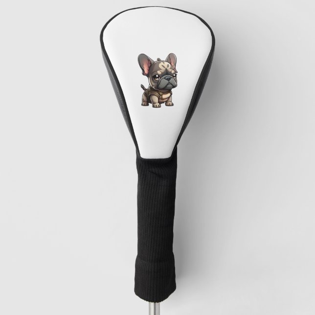 Chibi French Bulldog Golf Head Cover (Front)