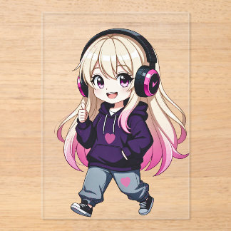 Chibi Funny Acrylic Invitations