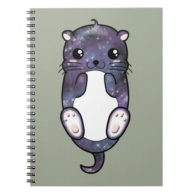 Chibi Galaxy Otter Notebook (Front)