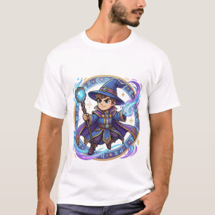 Chibi Galaxy Wizard Way of Magic Kanji  T-Shirt