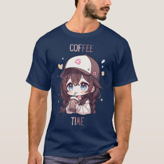 Chibi girl drink coffee 1 T-Shirt