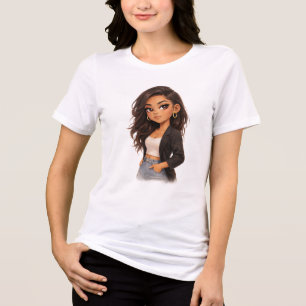 Chibi Girl T-Shirt – Main Character Energy Anime T Tri-Blend Shirt