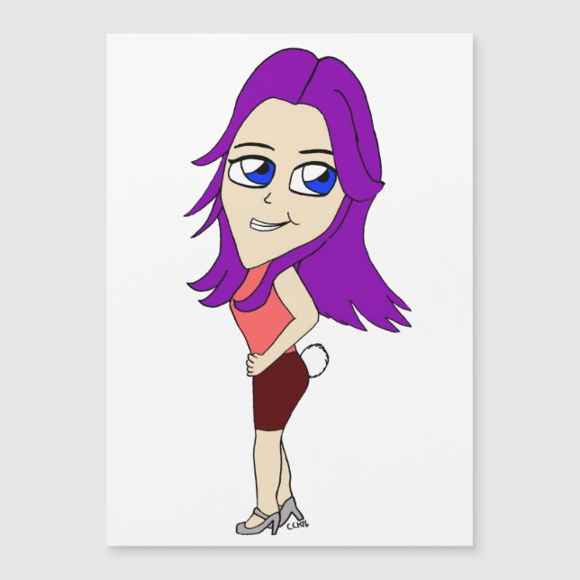 chibi girl with a bunny tail  (Front)