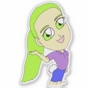 chibi girl with a bunny tail    