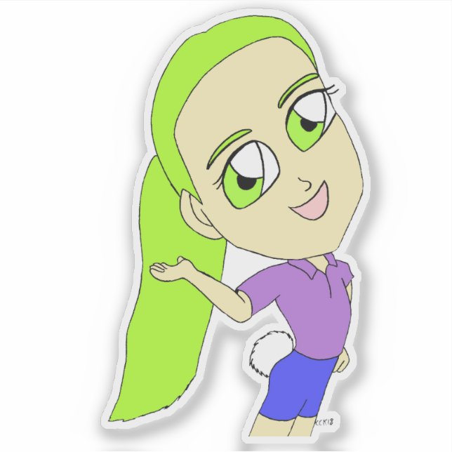 chibi girl with a bunny tail     (Front)
