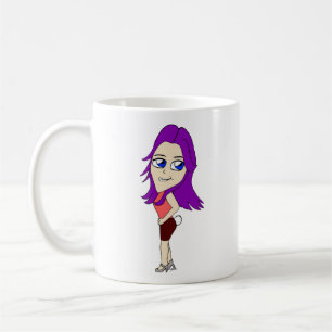 chibi girl with a bunny tail coffee mug