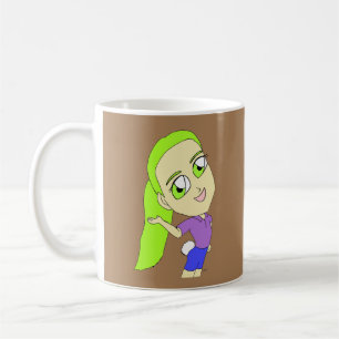 chibi girl with a bunny tail coffee mug