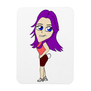 chibi girl with a bunny tail magnet