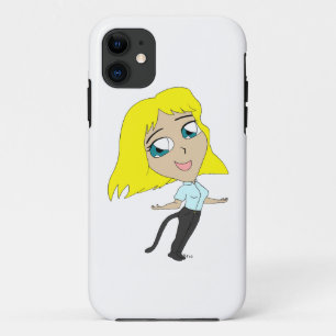 chibi girl with a tail iPhone 11 case