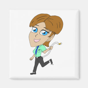 chibi girl with a tail magnet
