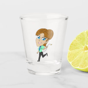 chibi girl with a tail shot glass
