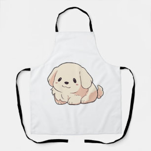 Chibi Golden Retriever Puppy Apron