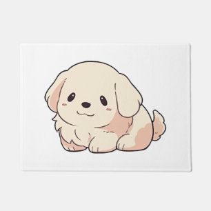 Chibi Golden Retriever Puppy Doormat