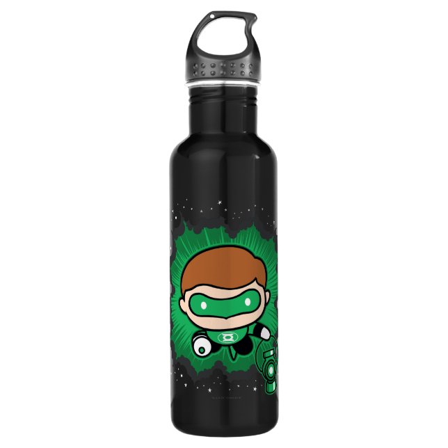 Chibi Green Lantern Flying Through Space 710 Ml Water Bottle (Front)