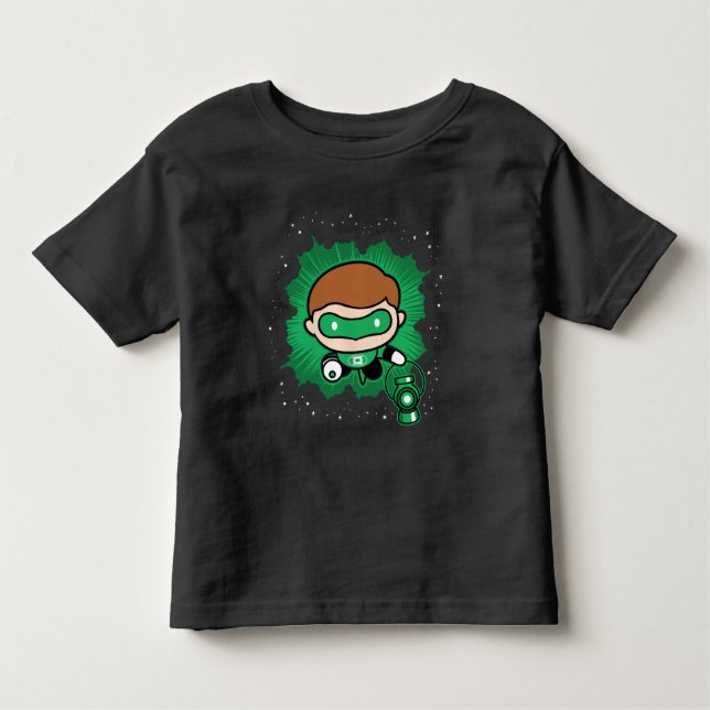 Chibi Green Lantern Flying Through Space Toddler T-Shirt (Front)