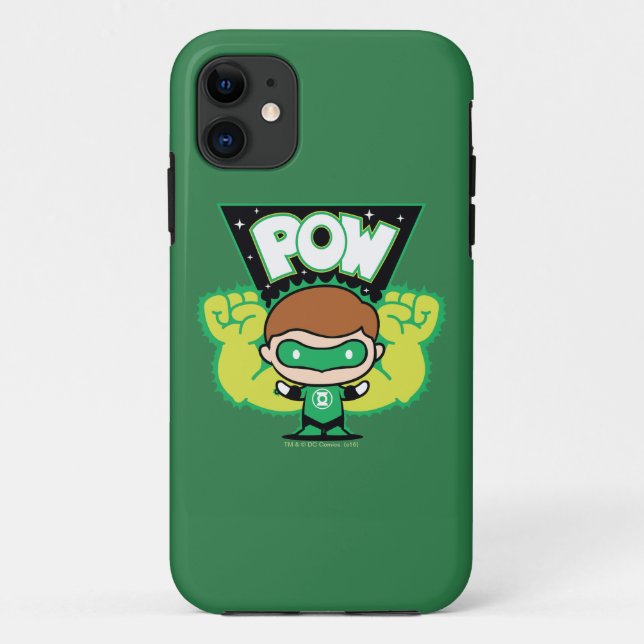 Chibi Green Lantern Forming Giant Fists Case-Mate iPhone Case (Back)