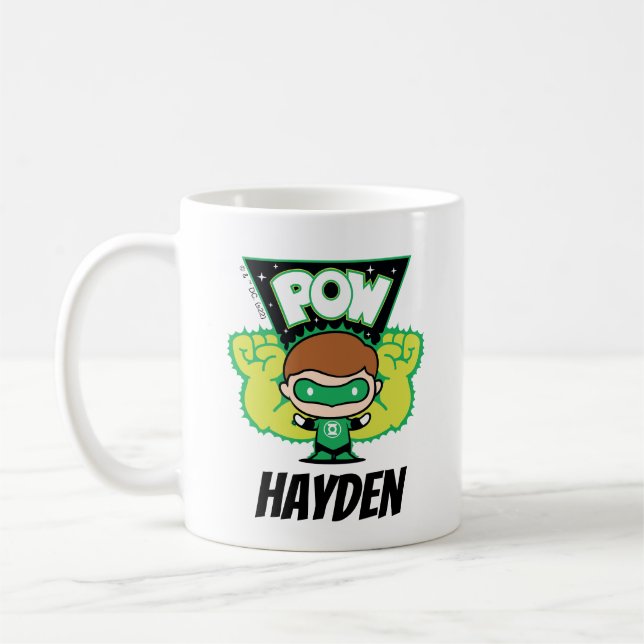 Chibi Green Lantern Forming Giant Fists Coffee Mug (Left)