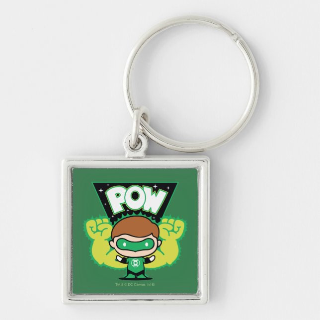 Chibi Green Lantern Forming Giant Fists Key Ring (Front)