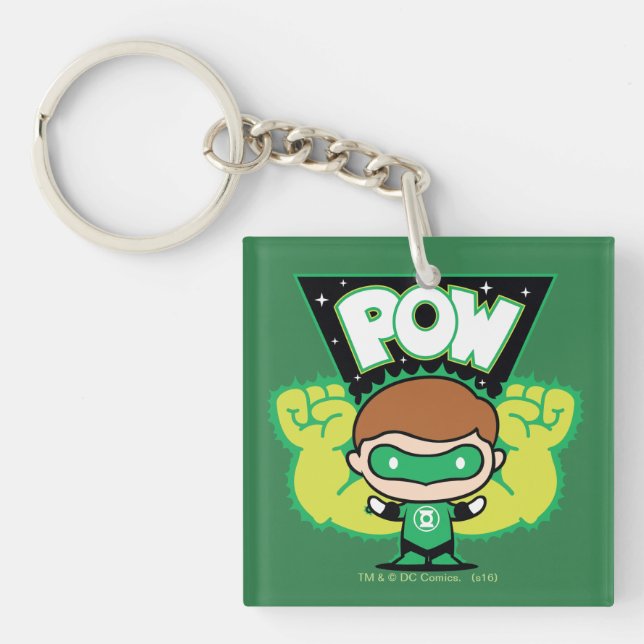 Chibi Green Lantern Forming Giant Fists Key Ring (Front)