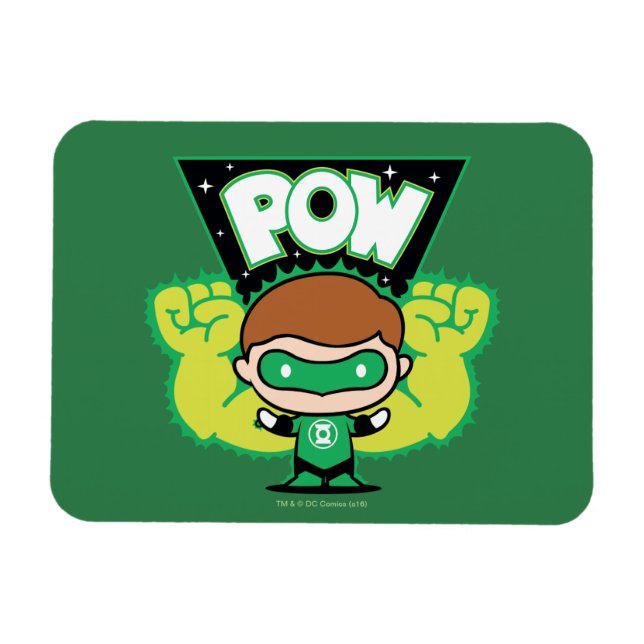Chibi Green Lantern Forming Giant Fists Magnet (Horizontal)