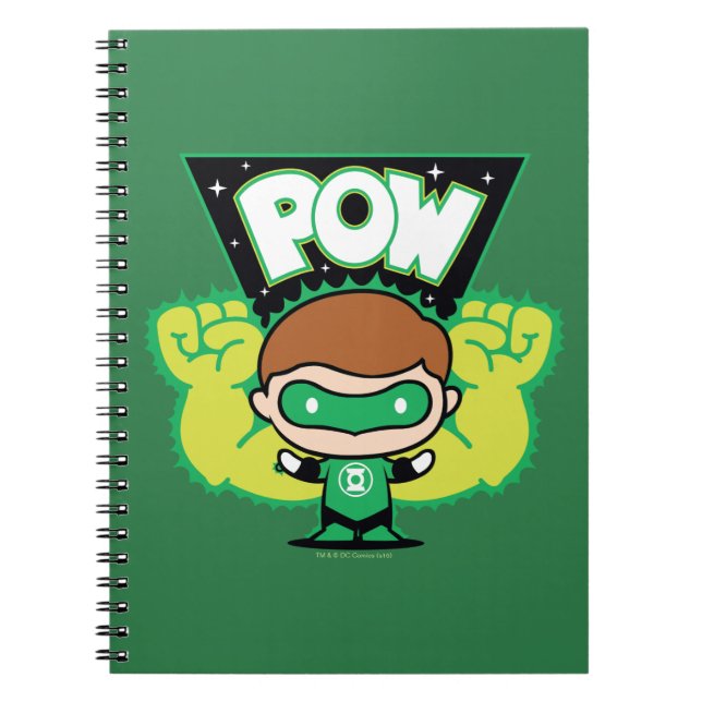 Chibi Green Lantern Forming Giant Fists Notebook (Front)