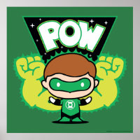 Chibi Green Lantern Forming Giant Fists