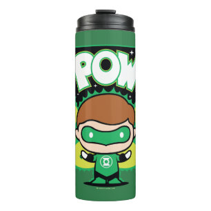 Chibi Green Lantern Forming Giant Fists Thermal Tumbler
