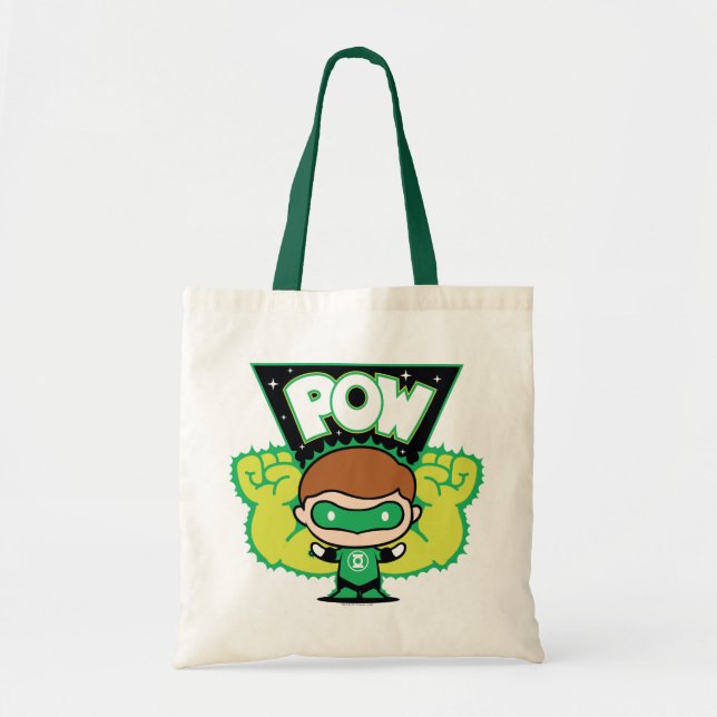 Chibi Green Lantern Forming Giant Fists Tote Bag (Front)