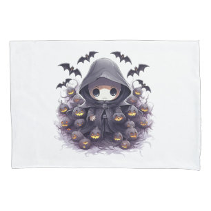 Chibi Grim Reaper Halloween - Adorable Dark Fantas Pillowcase