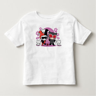 Chibi Harley Quinn & Chibi Catwoman With Cats Toddler T-Shirt