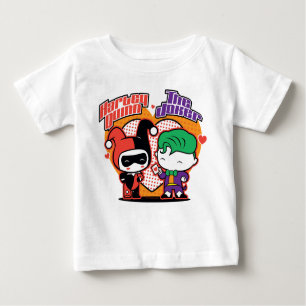 Chibi Harley Quinn & Chibi Joker Hearts Baby T-Shirt