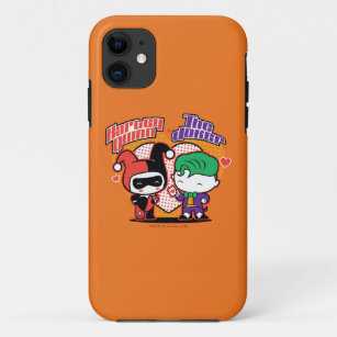 Chibi Harley Quinn & Chibi Joker Hearts iPhone 11 Case