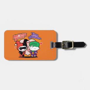 Chibi Harley Quinn & Chibi Joker Hearts Luggage Tag