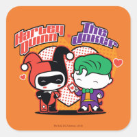 Chibi Harley Quinn & Chibi Joker Hearts