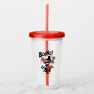 Chibi Harley-Quinn-In-A-Box With Hammer Acrylic Tumbler