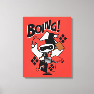 Chibi Harley-Quinn-In-A-Box With Hammer Canvas Print