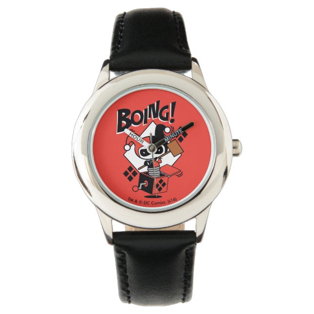Chibi Harley-Quinn-In-A-Box With Hammer Watch (Front)