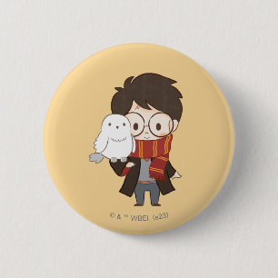 Chibi HARRY POTTER™ & Hedwig 6 Cm Round Badge