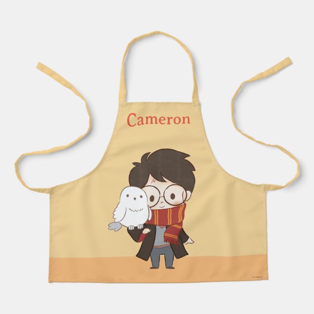 Chibi HARRY POTTER™ & Hedwig Apron (Front)